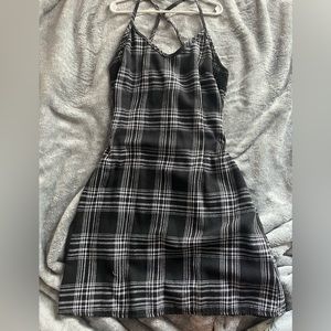 Black and white plaid dress